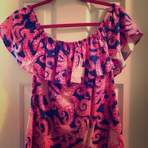 Lilly Pulitzer Vibrant Ruffle Blouse
